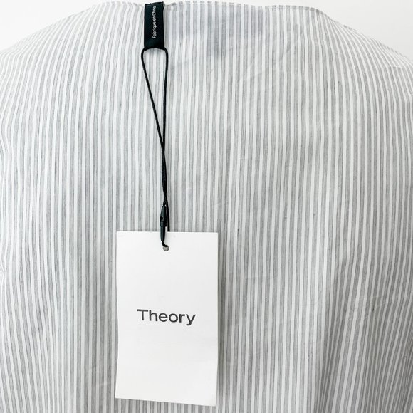 NEW THEORY $420 Flint Multi Katsu Striped Dress S Small BNWT (missing belt) - Picture 7 of 13